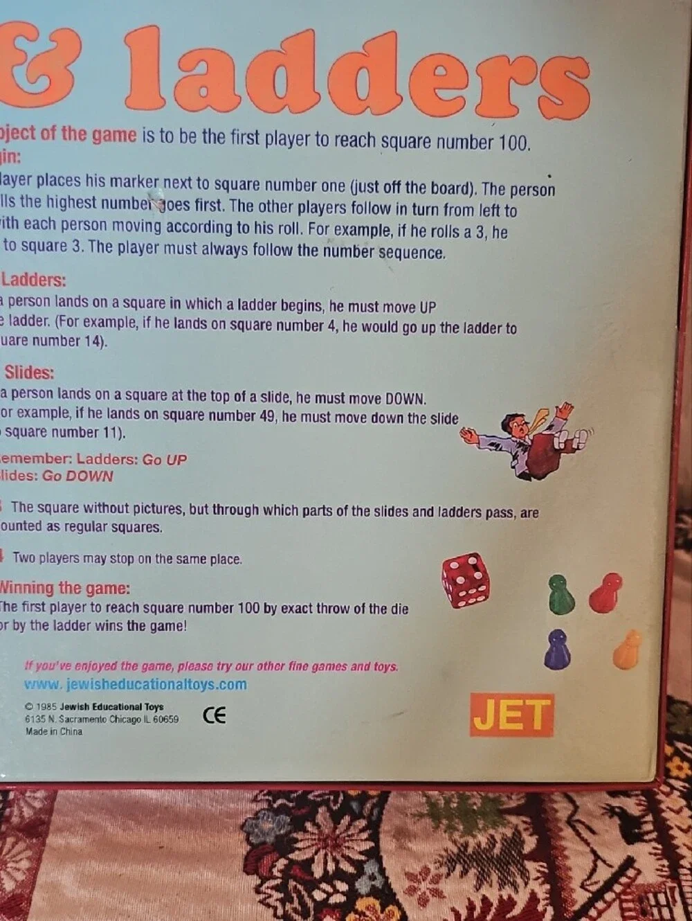 NEW Vintage Torah Slides & Ladders Board Game 1985 Jewish Education Toy 2-4 play